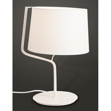 Lampa stołowa z abażurem Chicago Biała MaxLight do salonu i sypialni.