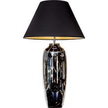 Lampa stołowa szklana Alhambra Czarna 4Concept do sypialni, salonu i przedpokoju.