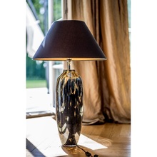 Lampa stołowa szklana Alhambra Czarna 4Concept do sypialni, salonu i przedpokoju.
