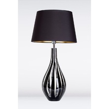 Lampa stołowa szklana Modena Black Czarna 4Concept do sypialni, salonu i przedpokoju.