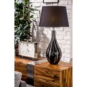 Lampa stołowa szklana Modena Black Czarna 4Concept do sypialni, salonu i przedpokoju.