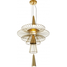 Lampa wisząca druciana designerska Susso 40cm złota Step Into Design