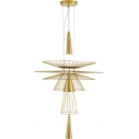 Lampa wisząca druciana designerska Susso 60cm złota Step Into Design