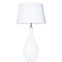 Lampa stołowa szklana Modena Biała 4Concept do sypialni, salonu i przedpokoju.