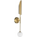 Mika white&gold glamour glass globe decorative wall lamp Step Into Design