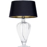 Lampa stołowa szklana Bristol Czarna 4Concept do sypialni, salonu i przedpokoju.