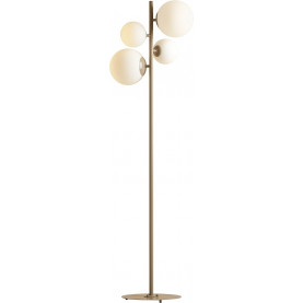 Bloom white&beige glass globe floor lamp Aldex