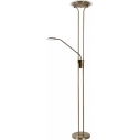 Lampa podłogowa z lampką do czytania Champion-Led Brązowa Lucide