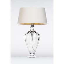 Lampa stołowa szklana Bristol Transparent Black Beżowa 4Concept do sypialni, salonu i przedpokoju.