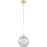 Lampa wisząca dekoracyjna szklana kula Cadix 21cm przeźroczysty/złoty TK Lighting