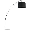 Moby black arched floor lamp with shade TK Lighting