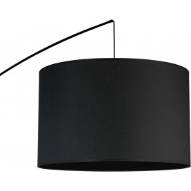 Moby black arched floor lamp with shade TK Lighting 2