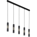 Vivien V 100cm black&gold tubes pendant lamp TK Lighting