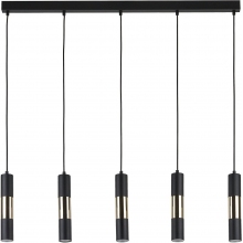 Lampa wiszące tuby Vivien V 100cm czarno-złota TK Lighting
