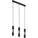Vivien III 50cm black&gold tubes pendant lamp TK Lighting