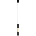 Vivien 5.2cm black&gold tube pendant lamp TK Lighting