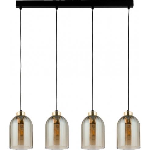 Lampa wisząca szklana retro Satipo IV 102cm bursztynowa TK Lighting