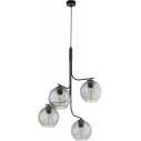 Cesar 60cm graphite 4 glass globes pendant lamp TK Lighting