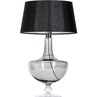 Lampa stołowa szklana glamour Oxford Transparent Black Czarna 4Concept do sypialni, salonu i przedpokoju.