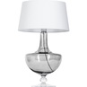 Lampa stołowa szklana glamour Oxford Transparent Black Biała 4Concept do sypialni, salonu i przedpokoju.