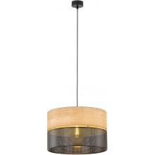 Lampa wisząca ażurowa z drewnem Nicol 38cm czarna TK Lighting