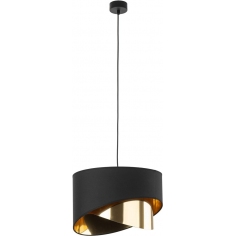 Grant 38cm black&gold glamour pendant lamp with shade TK Lighting