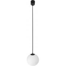 Lampa wisząca szklana kula Martin 12cm biało-czarna TK Lighting