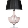Lampa stołowa szklana glamour Oxford Transparent Copper Czarna 4Concept do sypialni, salonu i przedpokoju.
