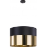 Lampa wisząca glamour z abażurem Londyn 50cm czarno-złota TK Lighting