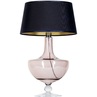 Lampa stołowa szklana glamour Oxford Transparent Copper Czarna 4Concept do sypialni, salonu i przedpokoju.
