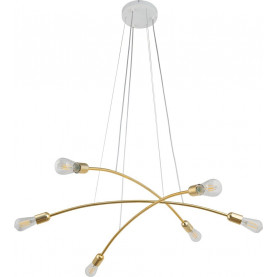 Lampa wisząca glamour "patyczak" 6 punktowa Helix 90cm złoty połysk TK Lighting