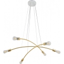 Lampa wisząca glamour "patyczak" 6 punktowa Helix 90cm złoty połysk TK Lighting