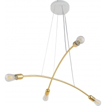 Lampa wisząca glamour "patyczak" 4 punktowa Helix 90cm złoty połysk TK Lighting