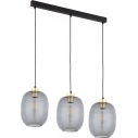 Lampa wisząca szklana potrójna na listwie Delta 84cm grafitowa TK Lighting