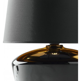 Fiord glass table lamp with black shade TK Lighting 2