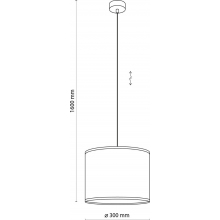 Lampa wisząca boho Liberia 30cm słomkowa TK Lighting