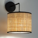 Kinkiet wiszący boho z włącznikiem Liberia słomkowy TK Lighting