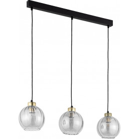 Lampa wisząca szklana dekoracyjna na listwie Devi III 81cm przeźroczysta TK Lighting