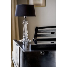Lampa stołowa szklana glamour Petit Trianon Czarna 4Concept do sypialni, salonu i przedpokoju.