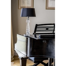 Lampa stołowa szklana glamour Petit Trianon Czarna 4Concept do sypialni, salonu i przedpokoju.