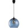 Lampa wisząca szklana kula Cubus 30cm niebieska TK Lighting