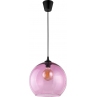 Lampa wisząca szklana kula Cubus 30cm różowa TK Lighting