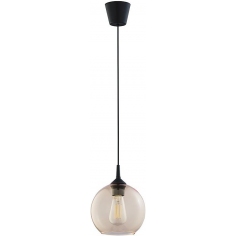 Cubus 18cm amber glass ball pendant lamp TK Lighting