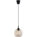 Lampa wisząca szklana kula Cubus 18cm bursztynowa TK Lighting