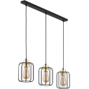 Lampa wisząca druciana potrójna na listwie Galaxy New 74cm czarna TK Lighting