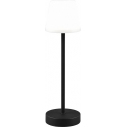 Lampa stołowa zewnętrzna ze ściemniaczem i usb Martinez LED biało-czarna Reality