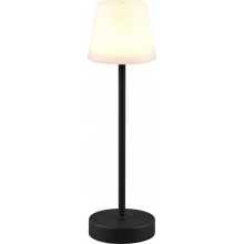 Lampa stołowa zewnętrzna ze ściemniaczem i usb Martinez LED biało-czarna Reality