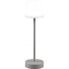 Lampa stołowa zewnętrzna ze ściemniaczem i usb Martinez LED biało-szara Reality