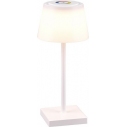 Lampa zewnętrzna na stół z usb i ściemniaczem Sanchez LED biała Reality