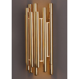 Nowoczesny Kinkiet glamour Organic LED Złoty MaxLight do sypialni i salonu. 2